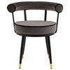Velvet Barrel Dining Chair Set (2) | Eichholtz Vico, Gray