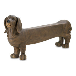 Dachshund Doggy Bench - Contemporary - Outdoor Benches - by VirVentures ...