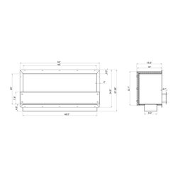 Ignis Ethanol Fireplace Inserts / Fireboxes FB3600-S - Indoor Fireplaces