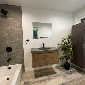 Wood and Stone: A Nature-Inspired Bathroom Remodel in Toluca Lake