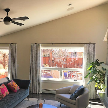 Mid Century Modern Drapery Project - Living Rm