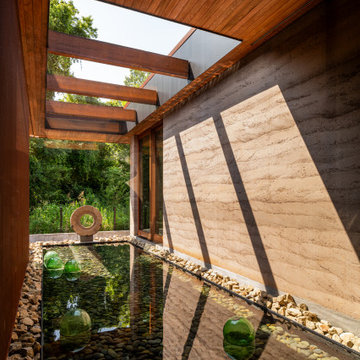 Rammed earth walls