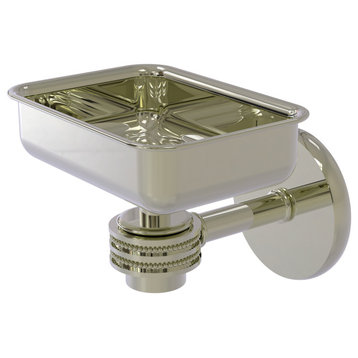 Satellite Orbit One Wall Mount Soap Dish With Dotted Accents, Polished Nickel