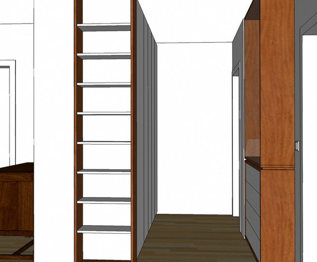 Vorher-Nachher: Trotz sieben Türen viel Stauraum im Flur