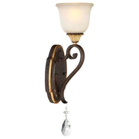 Metropolitan N1461-652 Chateau Nobles 1 Light 6"W Bathroom Wall - Raven Bronze