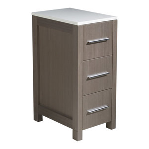 Fresca Black Bathroom Linen Side Cabinet W 2 Storage Areas Par