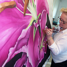 painting on silk with sizing