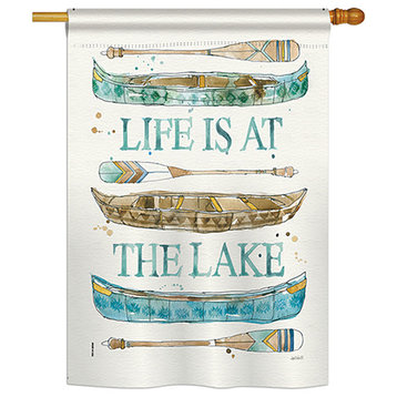 Life At The Lake Nature, Everyday House Flag 28"x40"