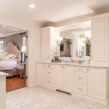 Transitional White and Grey Master Suite Addition