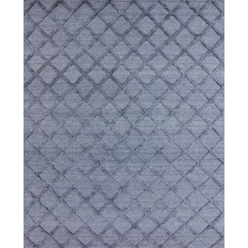 8'x10' Moroccan Wool and Silk Oriental Area Rug, W2246