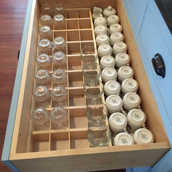Glassware Drawer Insert - Dinnerware And Stemware Storage