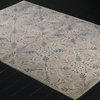 Rajput - Majestic 5' X 7'6" 100% wool pile area rug in light blue