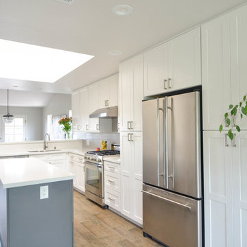 Modern White and Grey Kitchen in Carlsbad