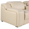 Marco-8-Piece, 3-Power Reclining Italian Leather Sectional, Beige