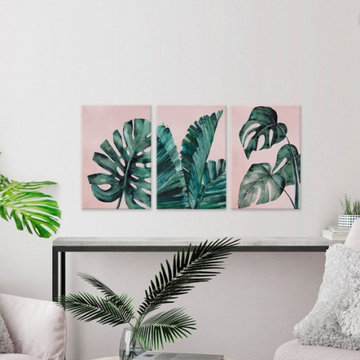 Tropical Leaves Triptych