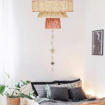 Hand Woven Rattan Pendant Lamp Project | Dining/Bedroom | France