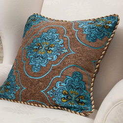 "Sapphire in the Nile" Luxury Designer Pillow - Decorative Pillows