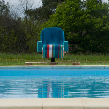 Fauteuil de Spectacle Bleu Pastèque (Meubles Extérieur)