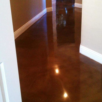 Custom Hallway Concrete Floors