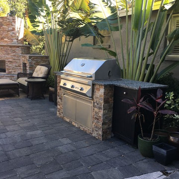 Outdoor Kitchens, BBQs with Scabos Ledgestone Natural Stone Panels