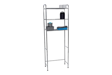 Over The Toilet Space Saver Cabinet Metal 3 Tier Wire Shelves Chrome