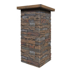 C135-DURANGO STACKED STONE VENEER COLUMN WRAP (CAPS SOLD SEPARATELY) - Wall Panels