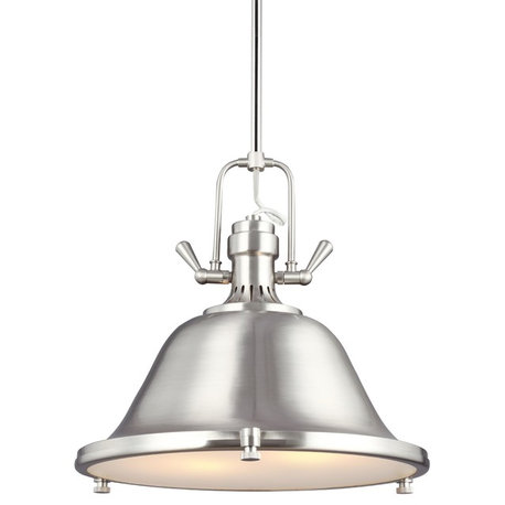 Sea Gull Lighting 2-Light Pendant, Brushed Nickel