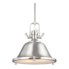 Sea Gull Lighting 2-Light Pendant, Brushed Nickel