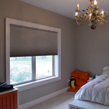 Designer Roller and Cellular Shades in a Modern Home