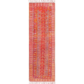 Pasargad Antique Oushak Collection Hand-Knotted Wool Runner, 4'x12'5"
