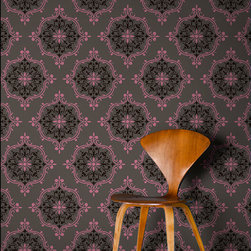 French Kiss Damask Wallpaper Tiles - Wallpaper