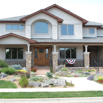 Minimal Lawn Xeriscape Garden