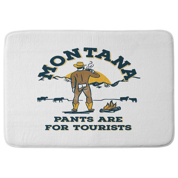 The Whiskey Ginger Montana Pants Are For Tourists Memory Foam Bath Mat
