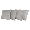 Serenta Textured Velvet Pillow Shell, Set of 4, Steeple Gray