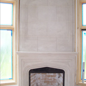 Custom Limestone Fireplaces