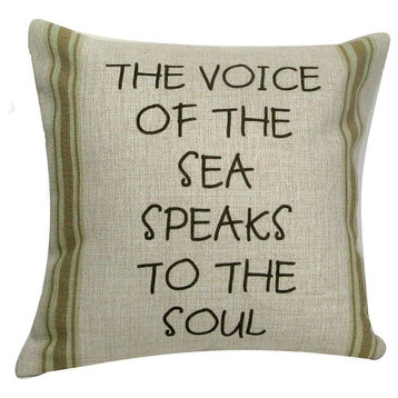 The Voice of the Sea Speaks to the Soul Throw Pillow with Insert 12x12