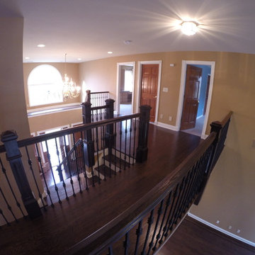 Wood Handrail and Iron Balusters Medford
