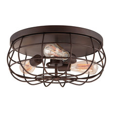 Millennium Lighting 5323 Neo-Industrial 3 Light Flush Mount - Rubbed Bronze