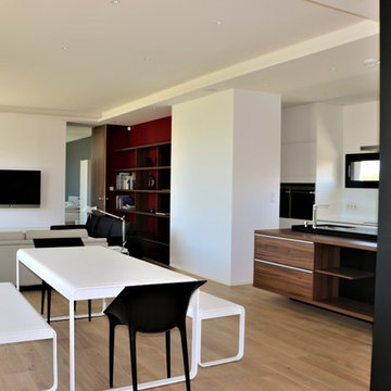 Salon et cuisine ouverte
