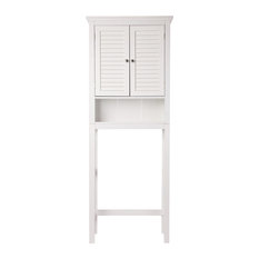 68.26"H Wooden Bathroom Storage Cabinet, White