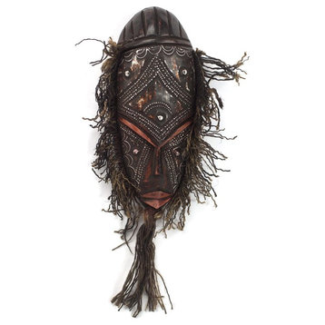 Brown Kotoku African Wood Mask