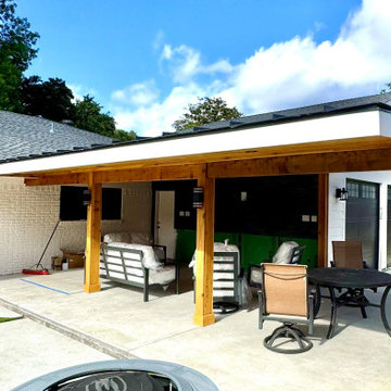 75244 - Preston Hollow - Garage Conversion, Garage Addition - BEFORE and AFTER