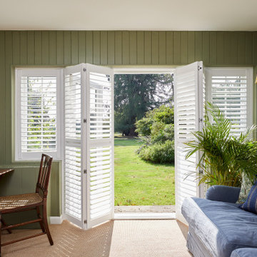 Country Garden Room Tracked Shutters