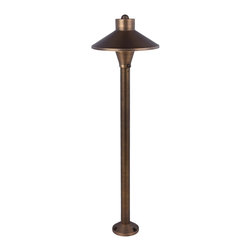 Universal Lighting and Decor - Medium-Cone 24" High Antique Brass Landscape Path Light - Path Lights