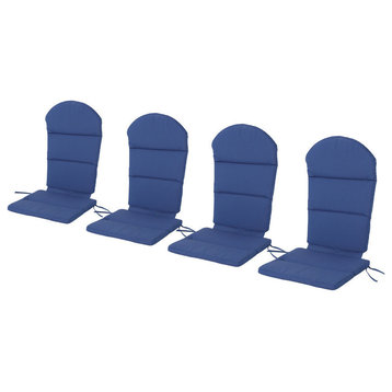 Malibu Outdoor Water-Resistant Adirondack Chair Cushions, Set of 4, Navy Blue