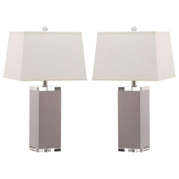 Deco 27-Inch H Leather Table Lamp, Lit4143C-Set2
