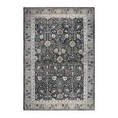Rizzy Home PN6966 Panache Power-Loomed Area Rug, Black, 5'3"x7'6"