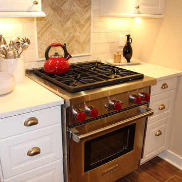 Two tone kitchen with custom island