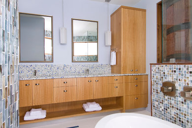 Inspiration for a contemporary bathroom remodel in Other