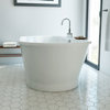 DreamLine Caribbean 66 in. L x 23 in. H White Acrylic Freestanding Bathtub